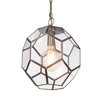 Industrialna lampa wisząca szyszka witrażowa Chivo